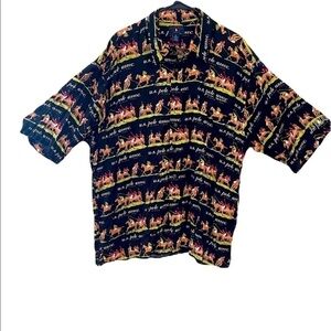 US polo men’s button shirt with great design size XL